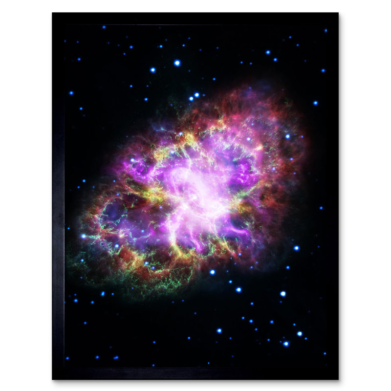 Hubble Space Telescope Multiwavelength Crab Nebula - Single Picture Frame Print