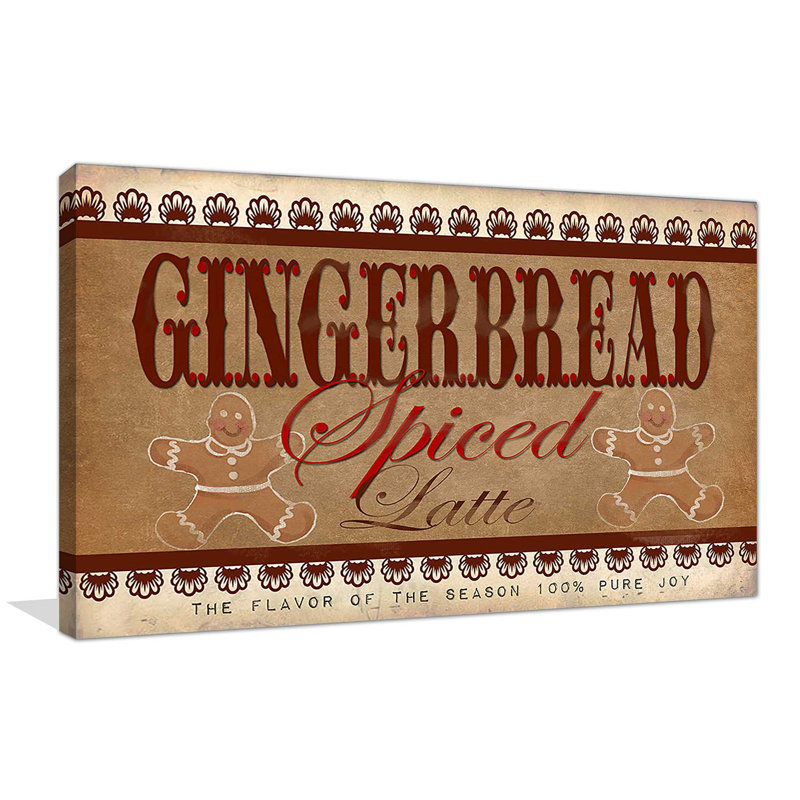 «Gingerbread Latte (Horizontal)» par Jodi - impression, H 28 po x l 48 po x P 1,5 po, Toile tendue