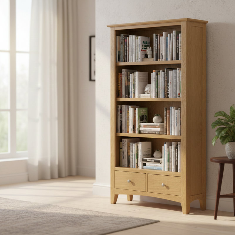 Censu Balyor Painted Oak Large Bookcase