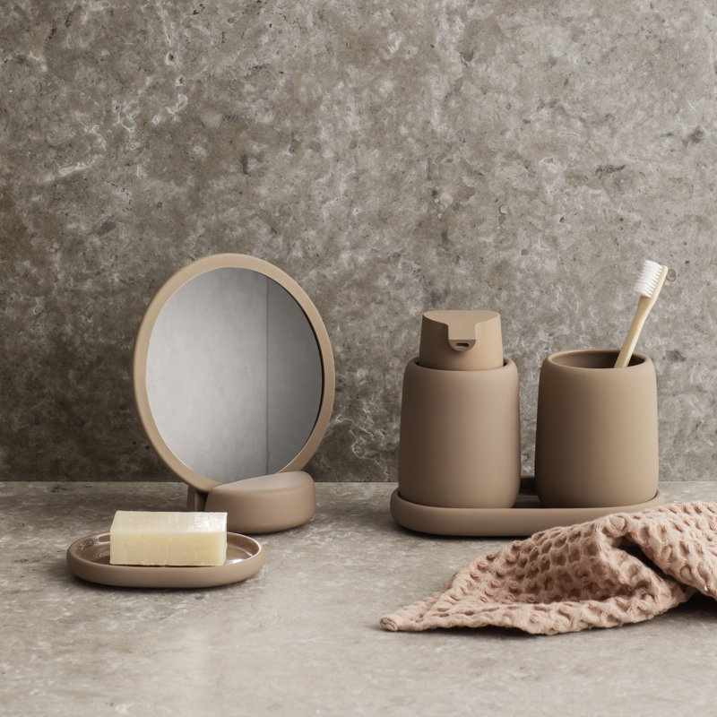 Sono 3 Piece Bathroom Accessory Set, Taupe