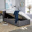 Oyibo Upholstered Grey Gas-lift Ottoman Storage Bed-1122124549