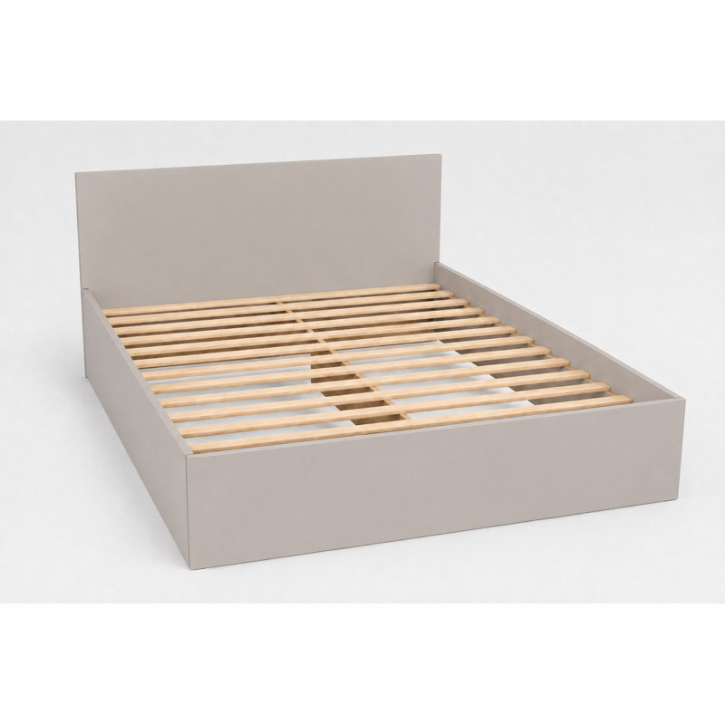 Como European Kingsize 160 x 200 cm Platform Bed Frame with Slats, Cashmere