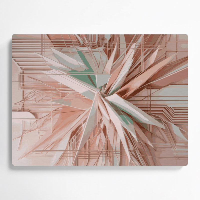 «Geometric Abstraction 54», art mural en métal brun, H 20 po x l 30 po