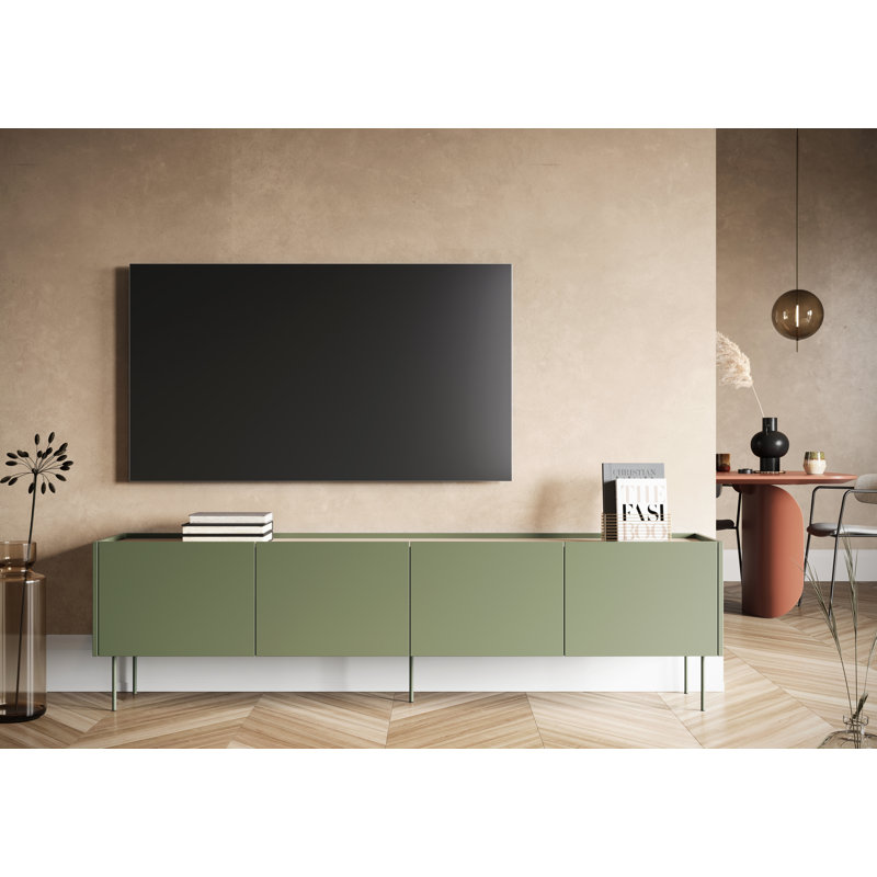 Carlianne Unfinished TV Stand for TVs up to 55", Olive