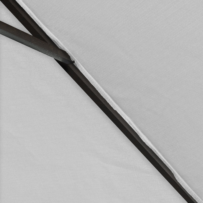 Parasol de patio 11 'en bronze avec inclinaison automatique et manivelle en Pacifica naturel, Naturel, Pacifique