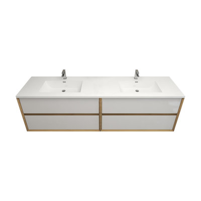 Ensemble de meuble-lavabo mural 84 po