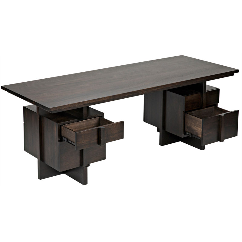 Bridge Solid Wood Writing Desk