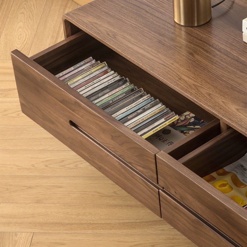Table basse en noyer noir clair, H 15,7 po x L 47,2 po x l 25,6 po