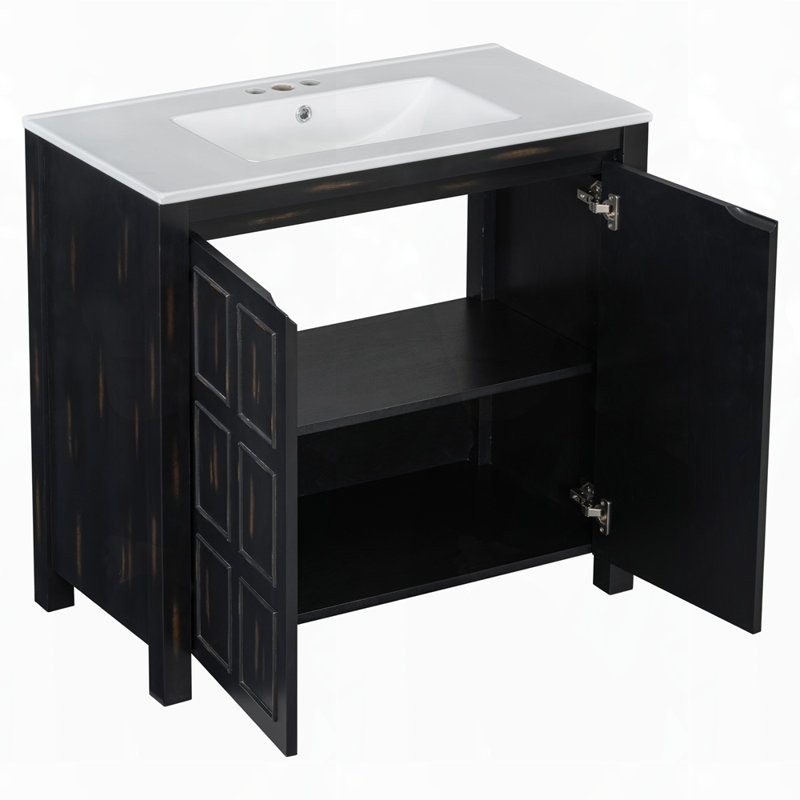 Armoire de rangement pour salle de bain, Espresso