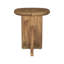 Table d'appoint ovale en bois de manguier massif