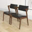 Chaise d'appoint en cuir végétalien noir Breauna