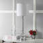 Ensemble de lampes de table chromées / transparentes 31 "Grandin