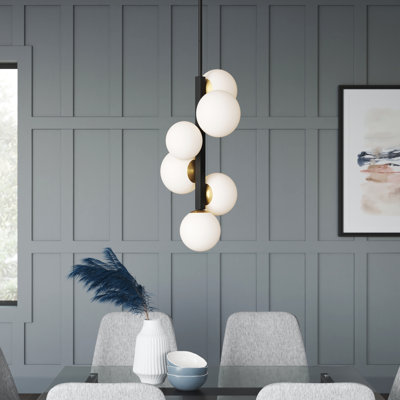 Shubert Alley 6 - Light Dimmable Sputnik Modern Linear Chandelier