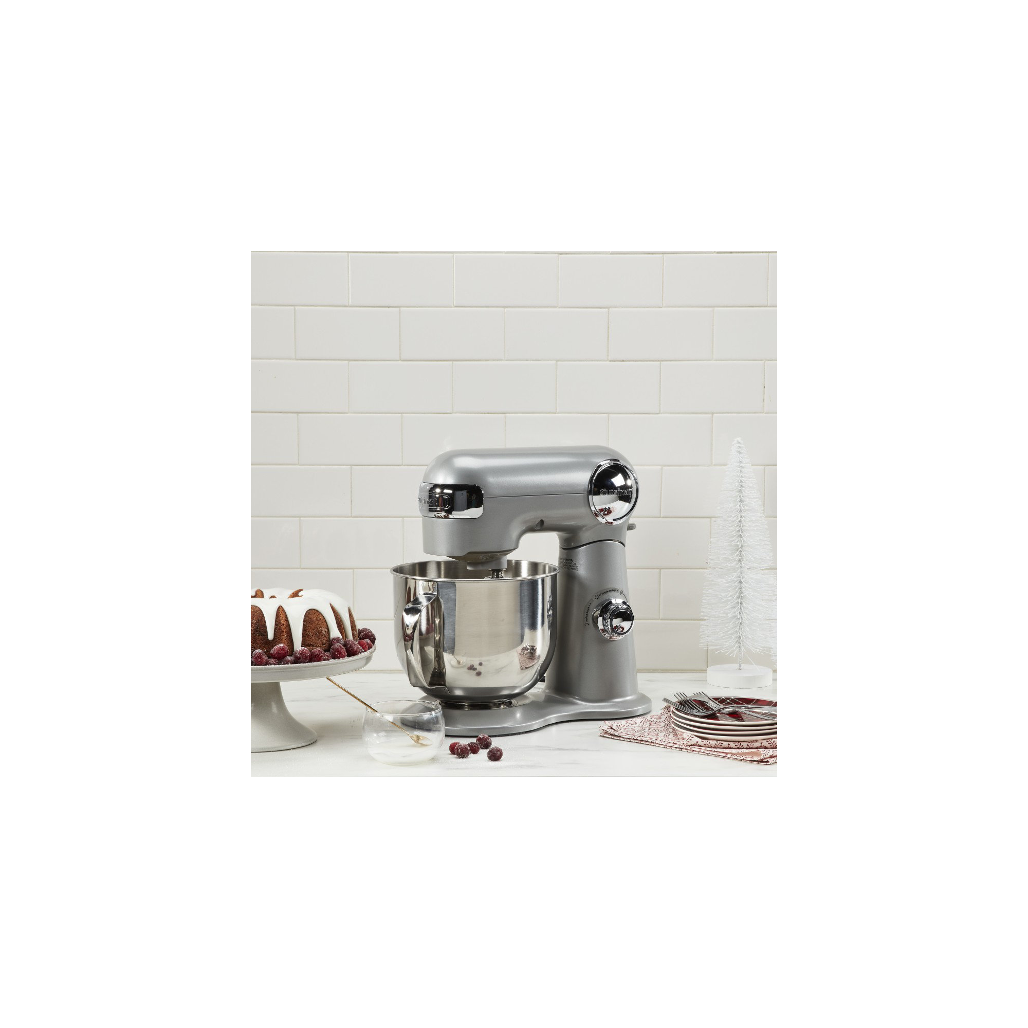 Cuisinart 12 Speed 5.5 Qt. Stand Mixer, Silver Lining