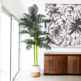 96'' Faux Palm Tree in Planter Basket