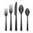 Cambridge Gilda Black Satin 20-Piece Flatware Set, Service For 4