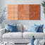 Ensemble de 3 tableaux abstraits à motifs géométriques sur toile tendue-1280638637