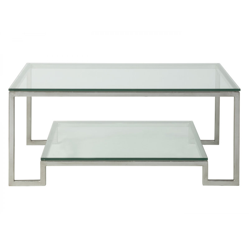 Metal Designs 3 - Piece Glass Top Living Room Table Set
