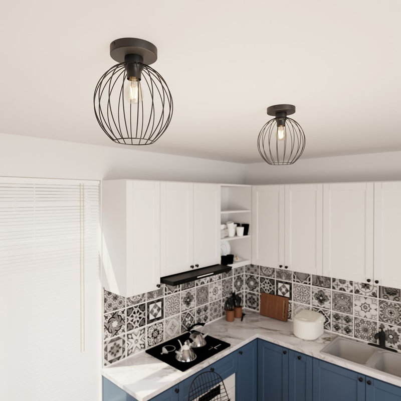 Alyessa Flush Mount, Matte Black