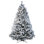 Flocked Alaskan 7.5' White Artificial Christmas Tree with 900 LED White Lights with Stand