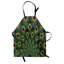 Tablier de paon East Urban Home plumes abstraites unisexes taille adulte vert forêt multicolore