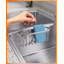 Serviteur de cuisine en acier inoxydable antirouille - Porte-éponge mobile pour éviers à double cuve-110564737