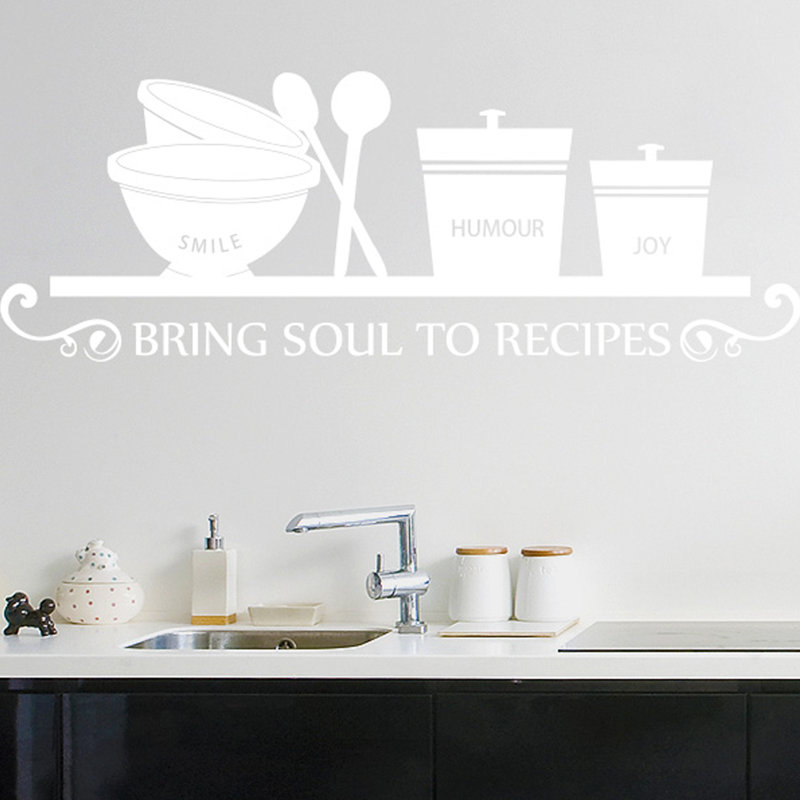Food & Beverage Wall Decal, Medium, White