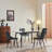 Large Rectangular Table With Strong Metal Base Modern Stone Dining Table For Kitchen 1.4M