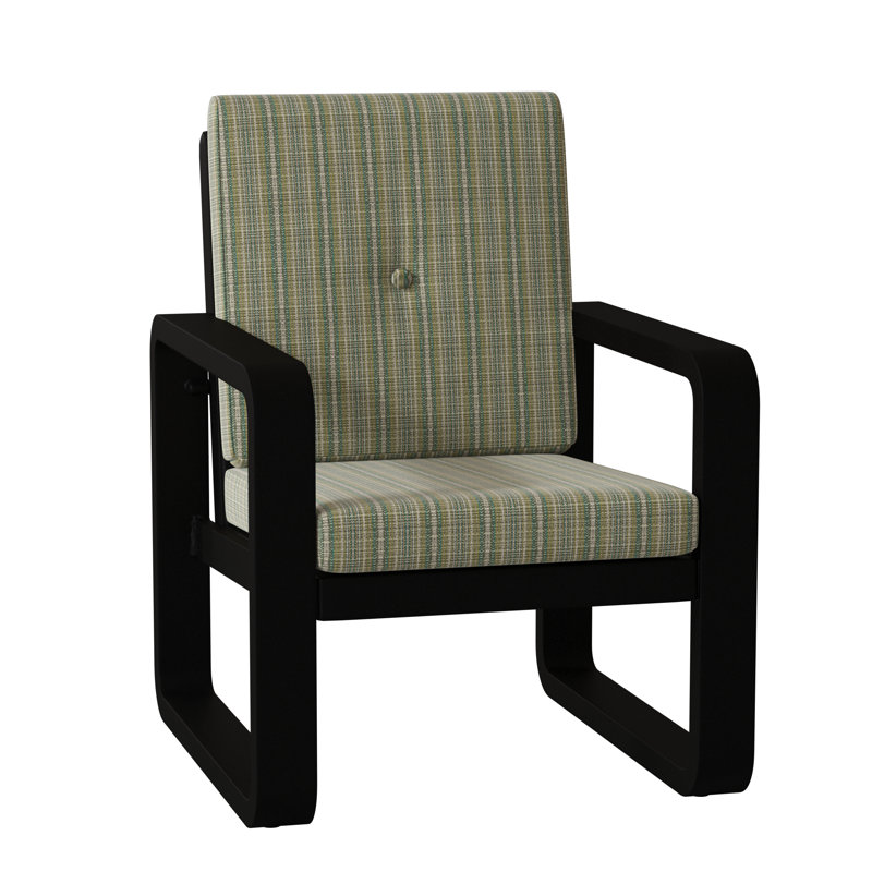 Vale Outdoor Dining Armchair, Canvas Bird's Eye Sunbrella® Canvas, Textured Black