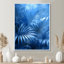 «Blue Palms Ethereal Beauty - Palmiers et palmiers», art mural du salon