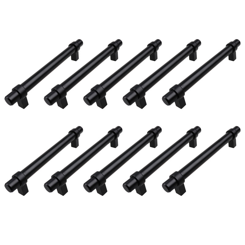 Solid Bar Pull, Matte Black, 5.0625"