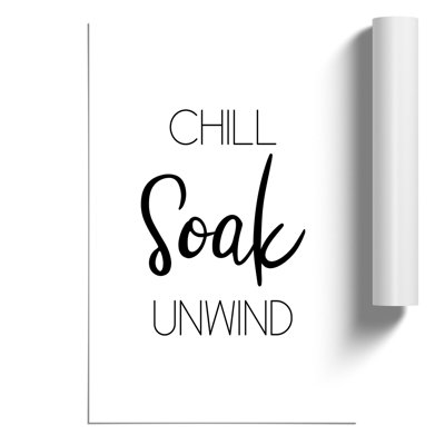 Chill Soak Unwind - Frameless Print