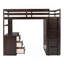 Lit mezzanine avec tiroirs, bureau et armoire-espresso-298807694