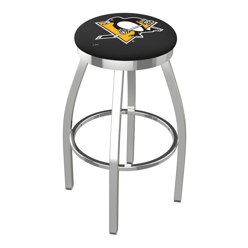 NHL Swivel Extra Tall Stool, Pittsburgh Penguins, Chrome, "Bar Stool (30" Seat Height)"