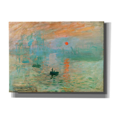 Impression, Sunrise par Claude Monet - reproduction d'art sur toile tendue