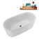 67" Streamline Soaking Freestanding Tub and Tray With Internal Drain