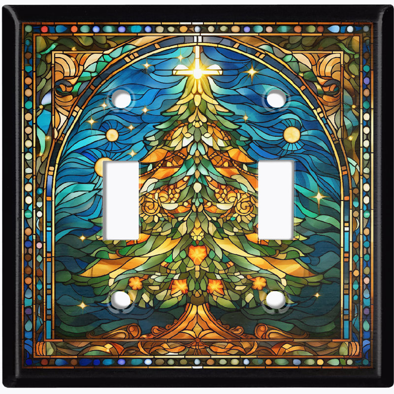 Plaque murale standard de Noël à 2 lumières