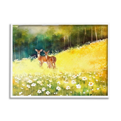 " Fawns In Meadow Watercolor " by Ziwei Li