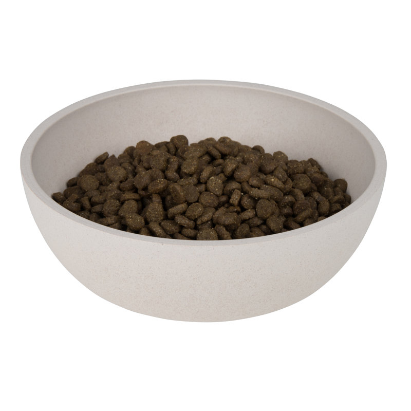 Anti-Skid Pet Bowl, Beige, 5.8cm H x 17.5cm W x 17.5cm D
