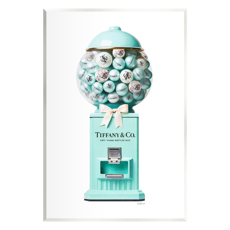 Az-535 - Bonbon turquoise encadré, H 15 po x l 10 po x P 0,5 po