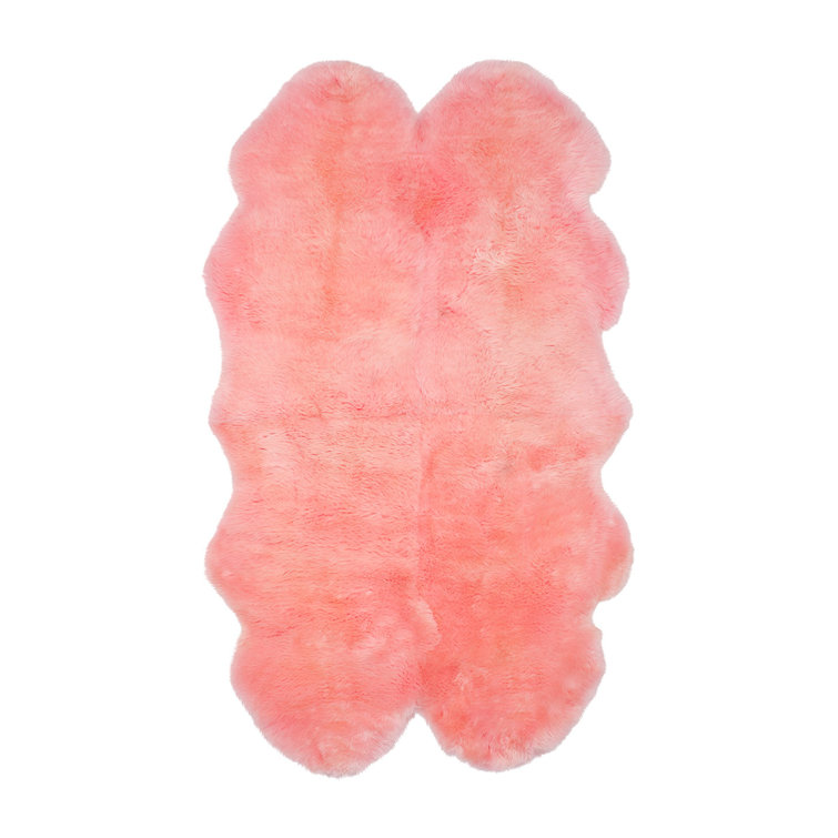 Tapis rose en peau de mouton Chatterton