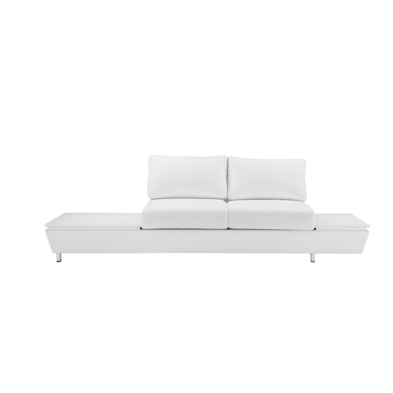 Amarillo 3-Piece Aluminum Outdoor Sectional Seating Group with Cushions, White