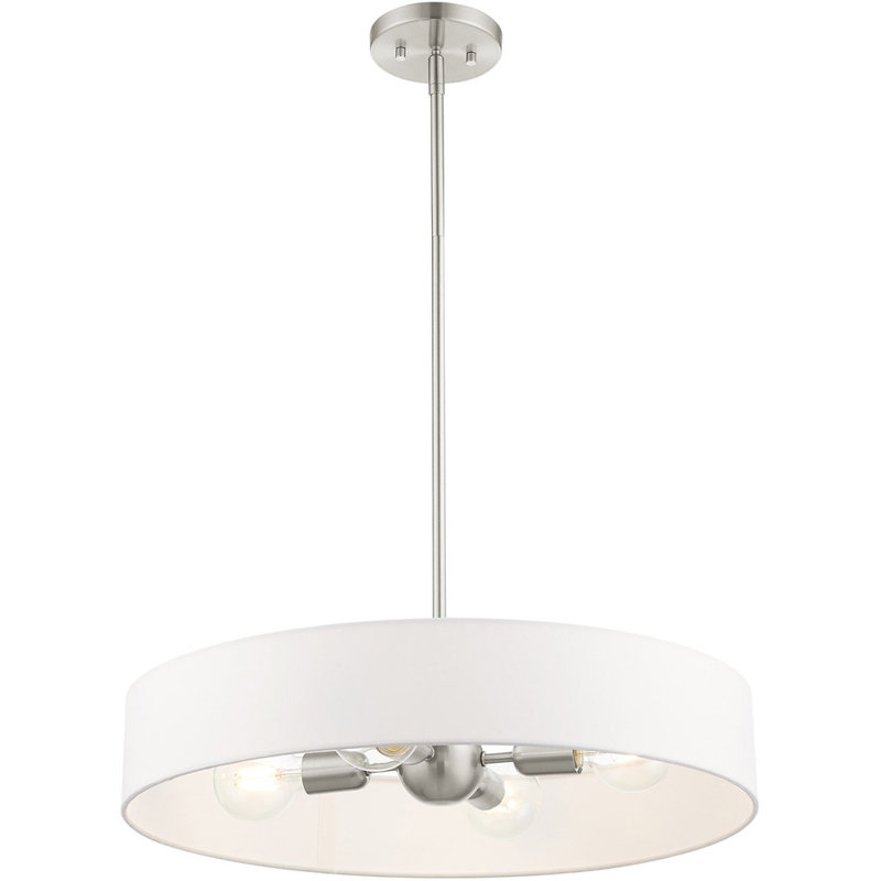 4 - Light Dimmable Drum Chandelier