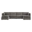 Winfree 6 - Piece 146.5" Upholstered Modular Sectional Sofa with 2 Ottoman-1494269826