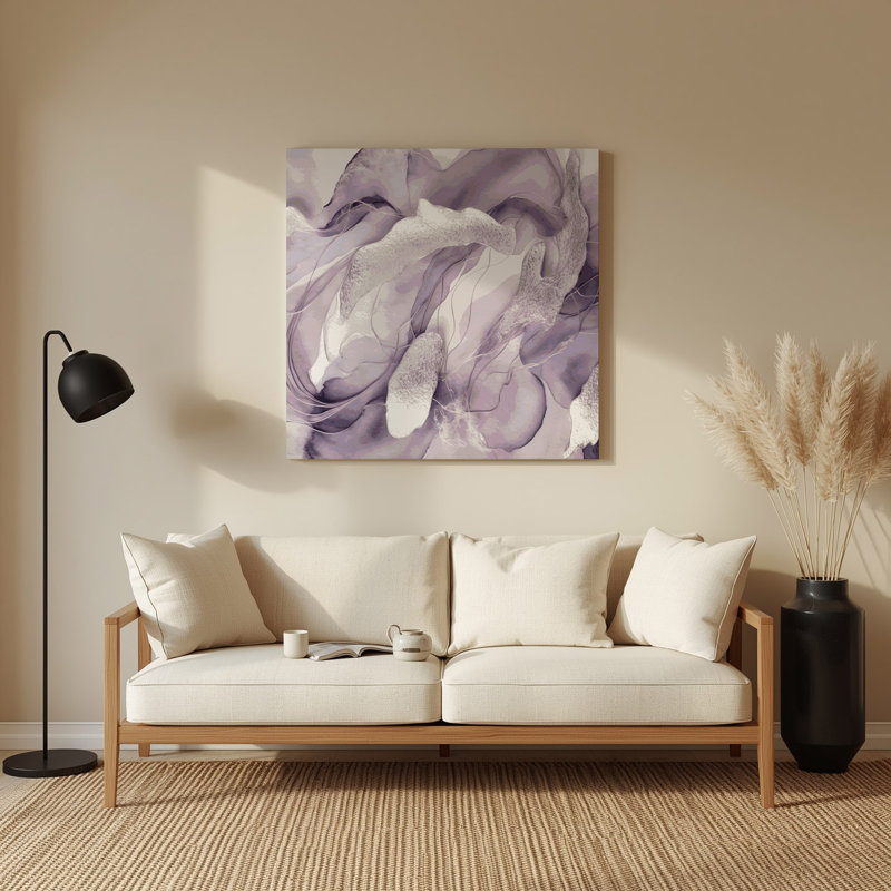 Aquarelle abstraite, art mural en métal beige 12, H 16 po x l 16 po
