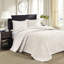 Couvre-lit réversible crème simple - surdimensionné pour une meilleure couverture, rembourrage en coton prélavé et 2 taies décoratives