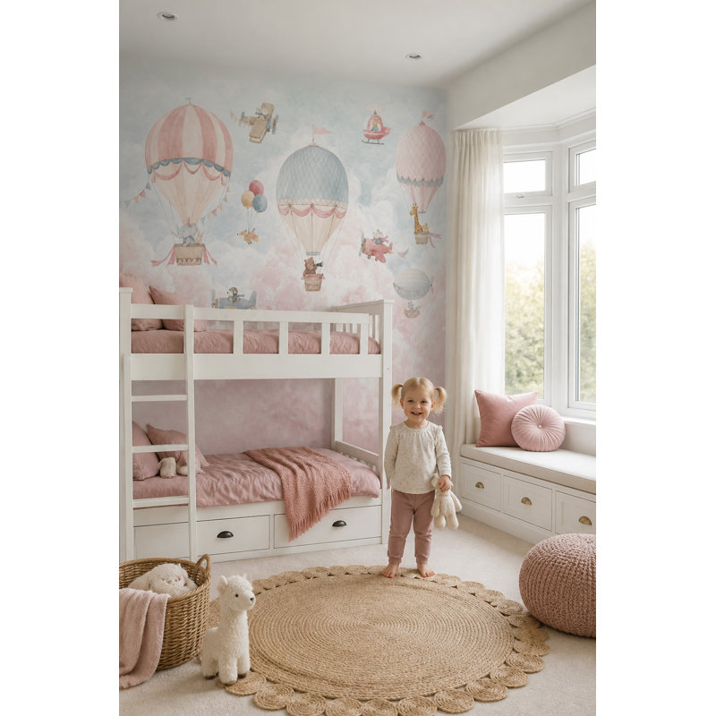 Murale de bulles d'air chaud, Non-Woven Nonpasted, 200"x120"