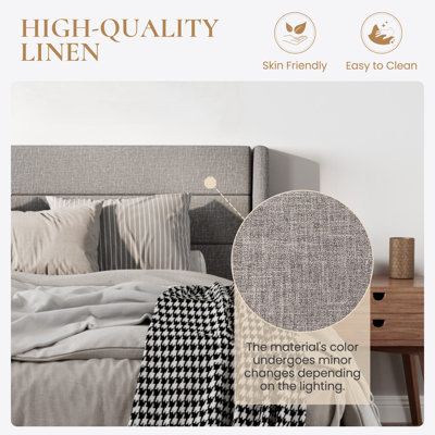 Braya Hydraulic Lift Up Storage Upholstered Platform Bed