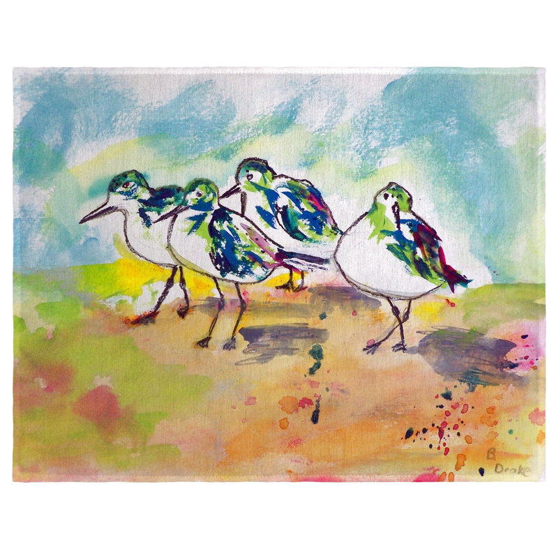 Sanderlings Polyester Animals/Nature Rectangle Placemat