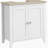 Pedestal Sink Storage Cabinet, Under Sink Cabinet, Bathroom Vanity Cabinet With U-Shape And Adjustable Internal Shelf, White